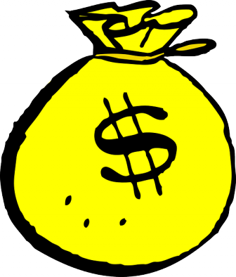 Treasurer's Corner - March - Green Money Bag Clipart (336x394)