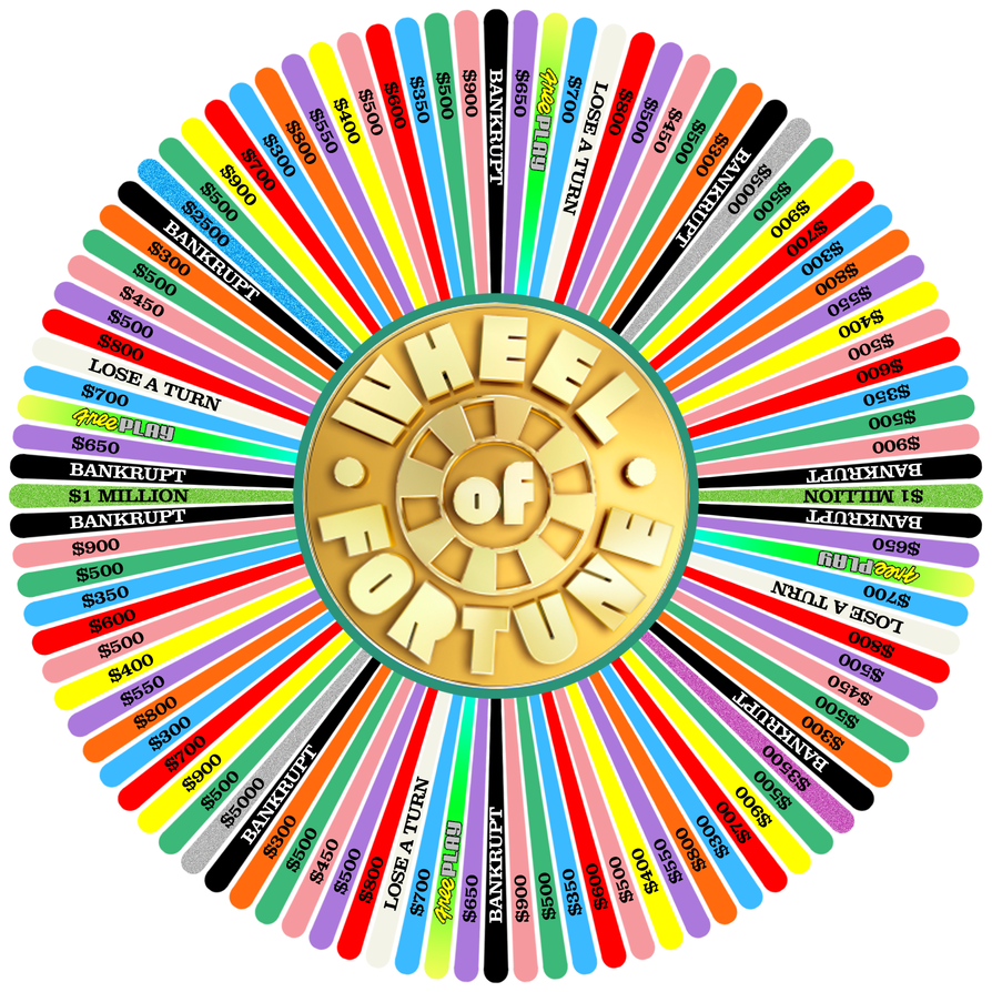 The Big Spin Wheel Of Fortune Style By Wheelgenius - Wheel Of Fortune Big Wheel (894x894)