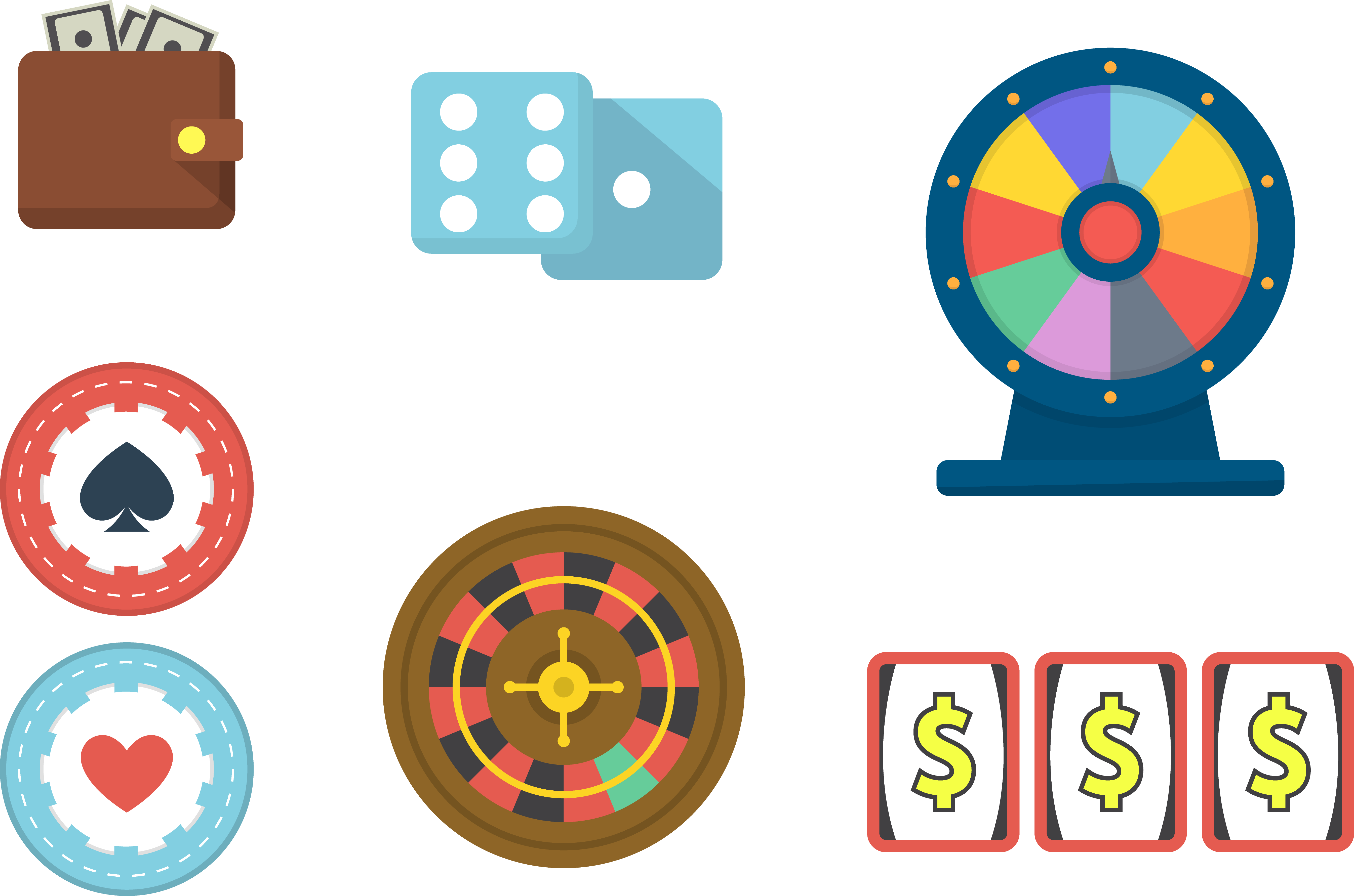 Wheel Clipart Gambling - Clip Art (5382x3563)