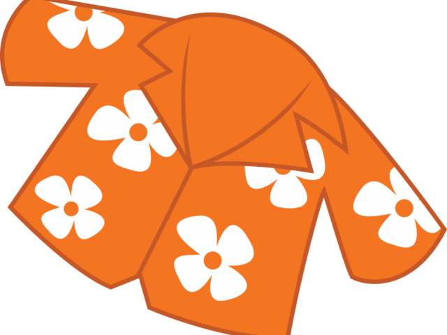 Dress Shirt Clipart Hawaiian Shirt - Hawaiian Clothes Vector Png (640x480)