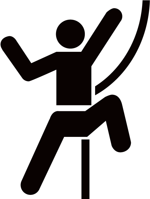 Upcoming Adventures - Climbing Pictogram (752x675)