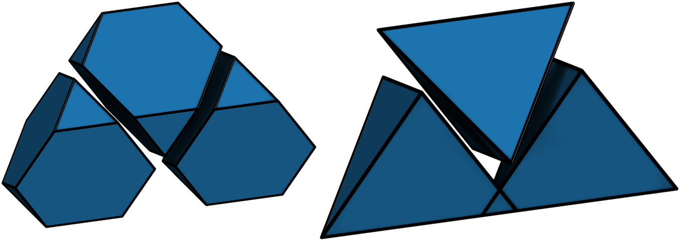 These Four-sided Pyramids, Or Tetrahedra, Produce A - Triangle (1353x481)