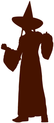 Traje Da Bruxa Baixar - Standing Witch Silhouette Png (512x512)