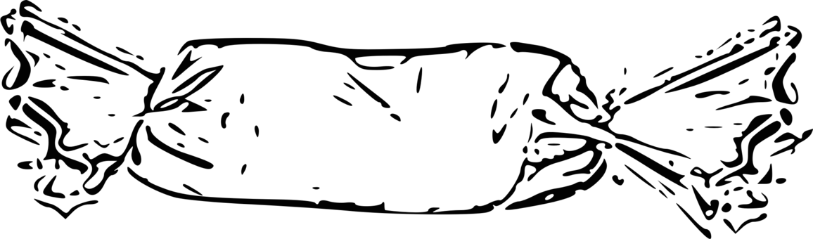 Computer Icons Drawing /m/02csf Caramel Candy - Toffee Black And White (1156x340)