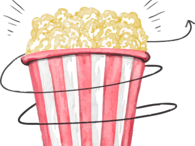 Argentina Clipart Popcorn - Watercolor Cinema (640x480)