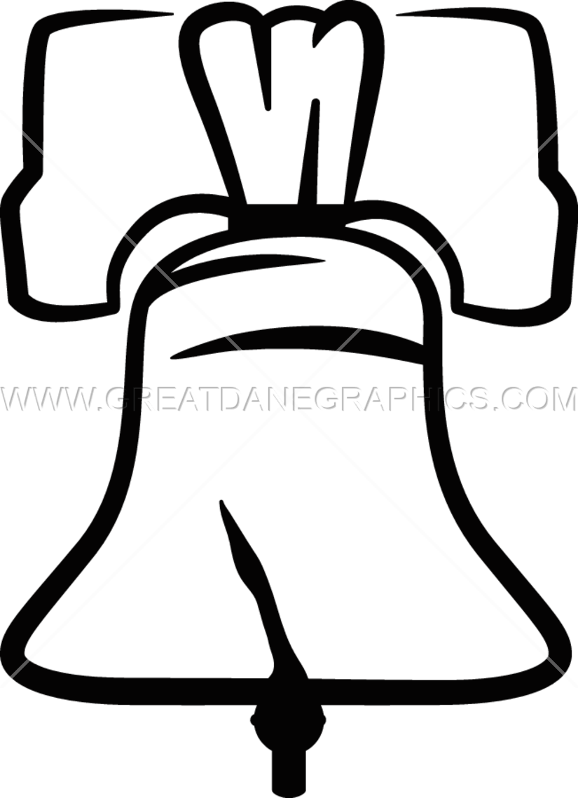 Production Ready Artwork For T Shirt Printing - Black Liberty Bell (825x1139)