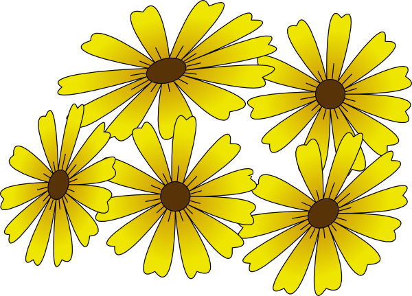 Simple Drawn Flower Outlines (600x431)