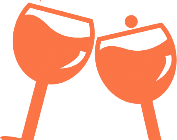 Beer Clipart Pub Crawl - Wine Glass Toasting Silhouette (640x480)