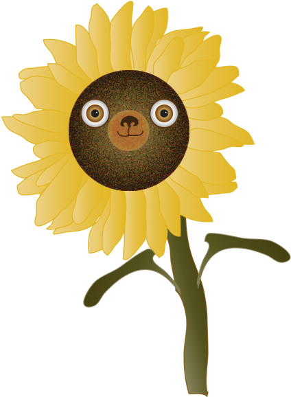 Sunflower Mascot Illustration - Black-eyed Susan (1024x600)