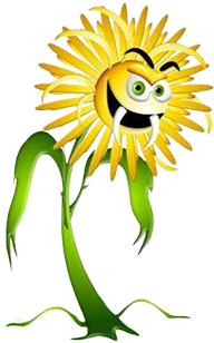 Yard West Services Lawn Care Grand Junction Colorado - Cartoon Dandelion (389x310)