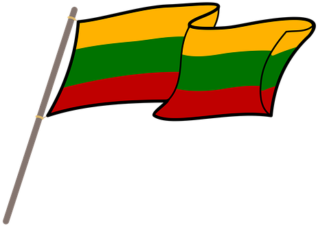 Lithuania, Flag, Graphics - 100 Lecie Odzyskania Niepodległości Png (480x340)