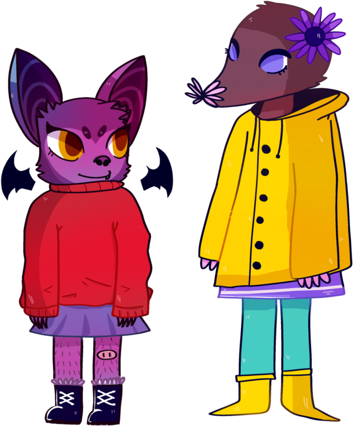 A Bat And A Star Nosed Mole By Awokenbyacloud On Deviantart - Cartoon (894x894)