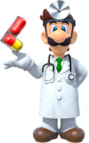Super Mario Wiki Β - Dr Mario Miracle Cure Luigi (305x490)