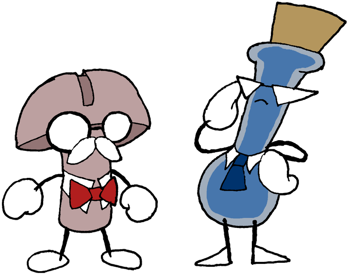 Professor Skru And Doctor Botl By That One Guy Again - Cartoon (900x745)
