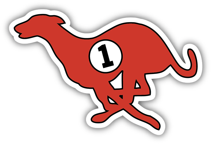 Running Greyhound Bumper Sticker - Running Greyhound Bumper Sticker (720x720)