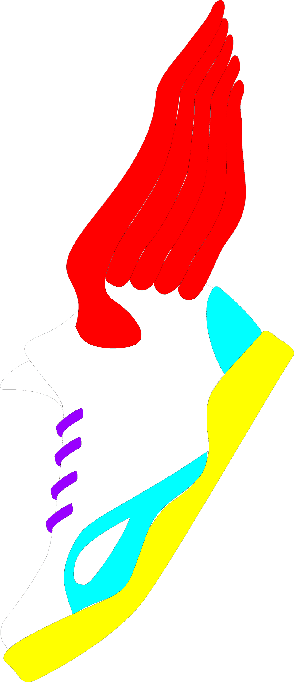 Sneaker With Wings Clip Art - Sneaker With Wings Clip Art (958x2223)