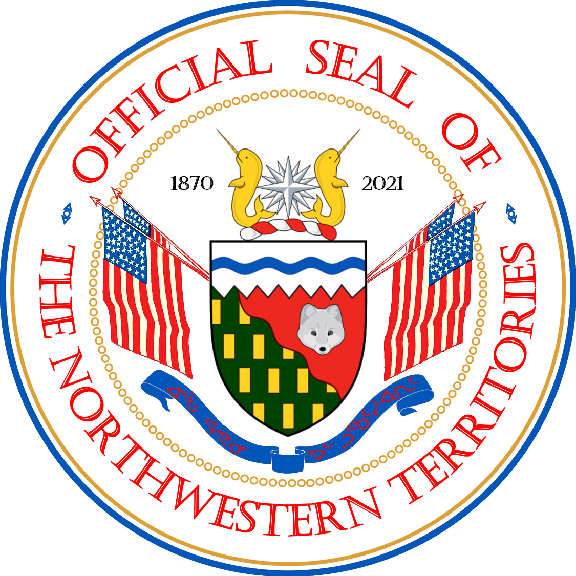 I Am A Time Traveler From - Northwest Territories Flag (1125x1125)