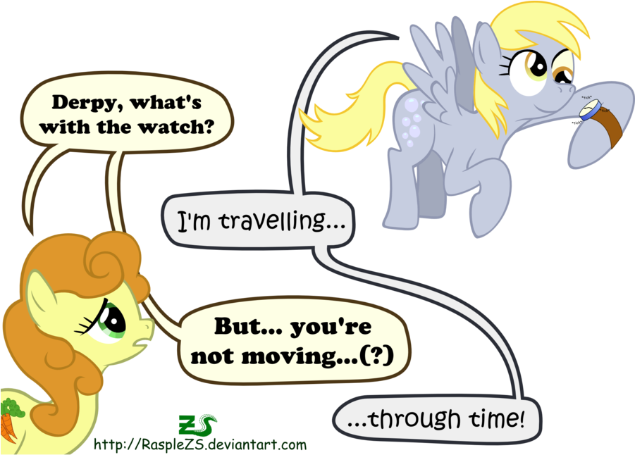 Rasplezs, Carrot Top, Derpy Hooves, Dialogue, Golden - Raley Field (900x697)
