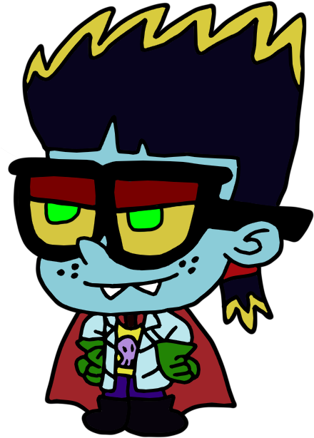 David As A Supervillain - Cartoon (443x622)