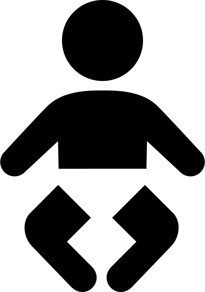 Baby With Diaper Comments - Baby Symbol (688x980)