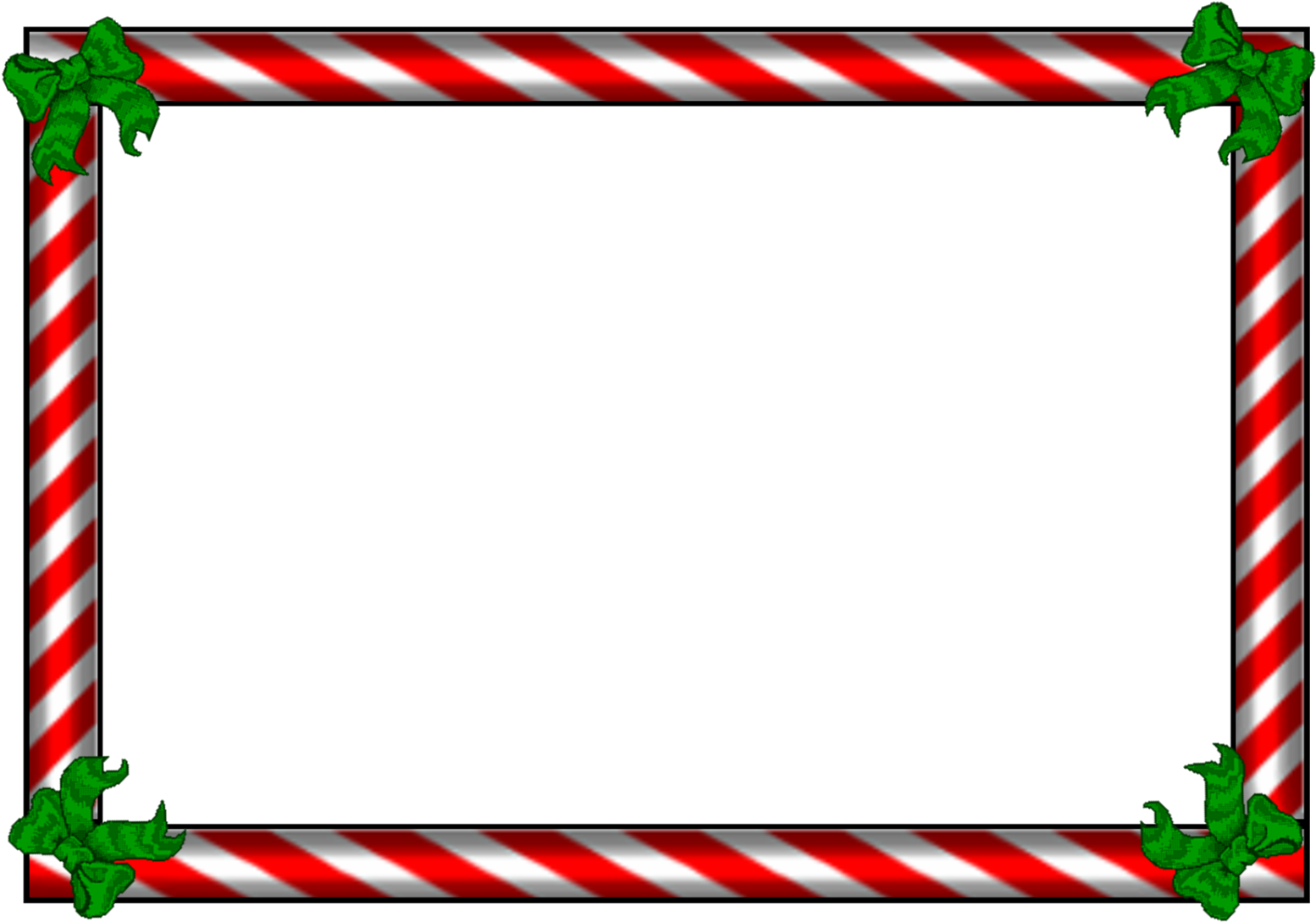 Candy Cane Borders And - Christmas Candy Cane Border (1600x1134)