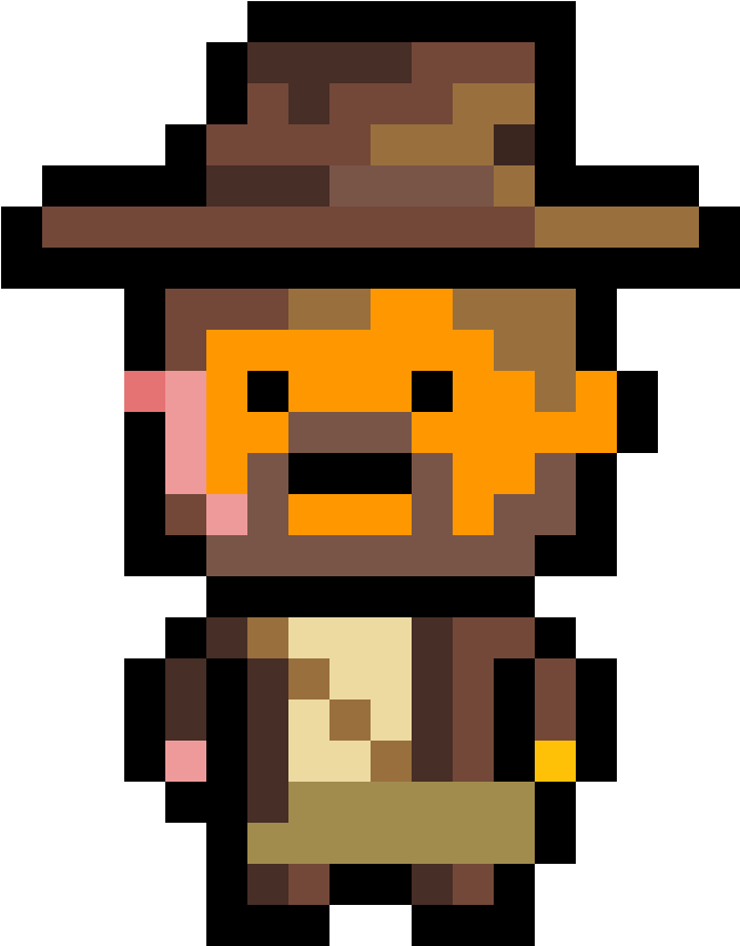 Indiana Jones Pixel Art Drawing - Minecraft Cowboy Pixel Art (1184x1184)