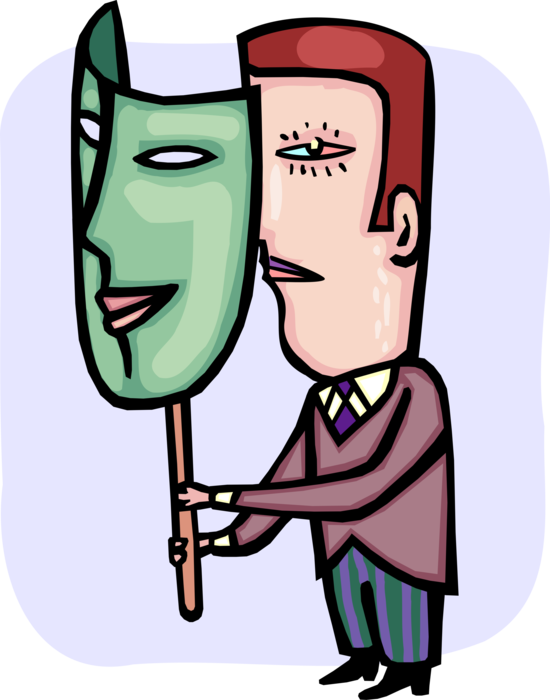 Hiding Clipart - Sich Hinter Maske Verstecken (550x700)