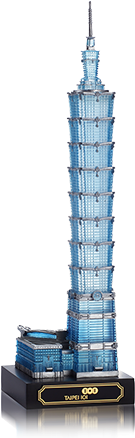 Picture Financial Center Corp Rainbow Resin Modelblue - Taipei 101 Souvenir Store (450x450)
