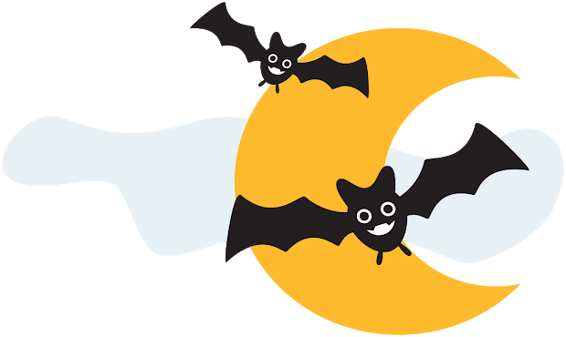 Halloween Vamps Clipart - Bat Drawing Halloween (620x370)