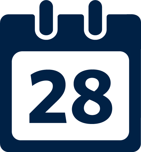 Dark Blue Calendar Icon Png (448x483)