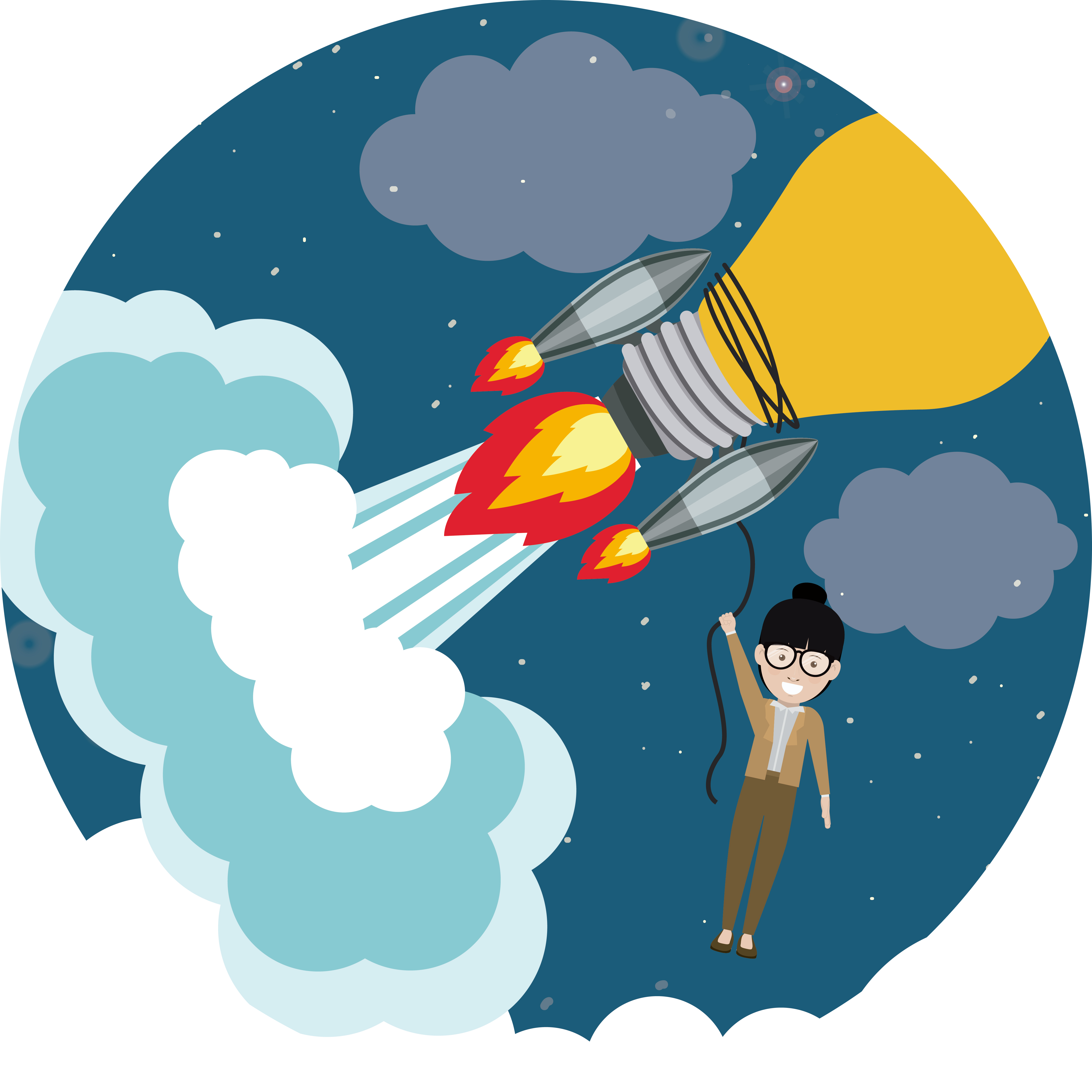 In School At Home Or Camp - Illustration (4866x4866)