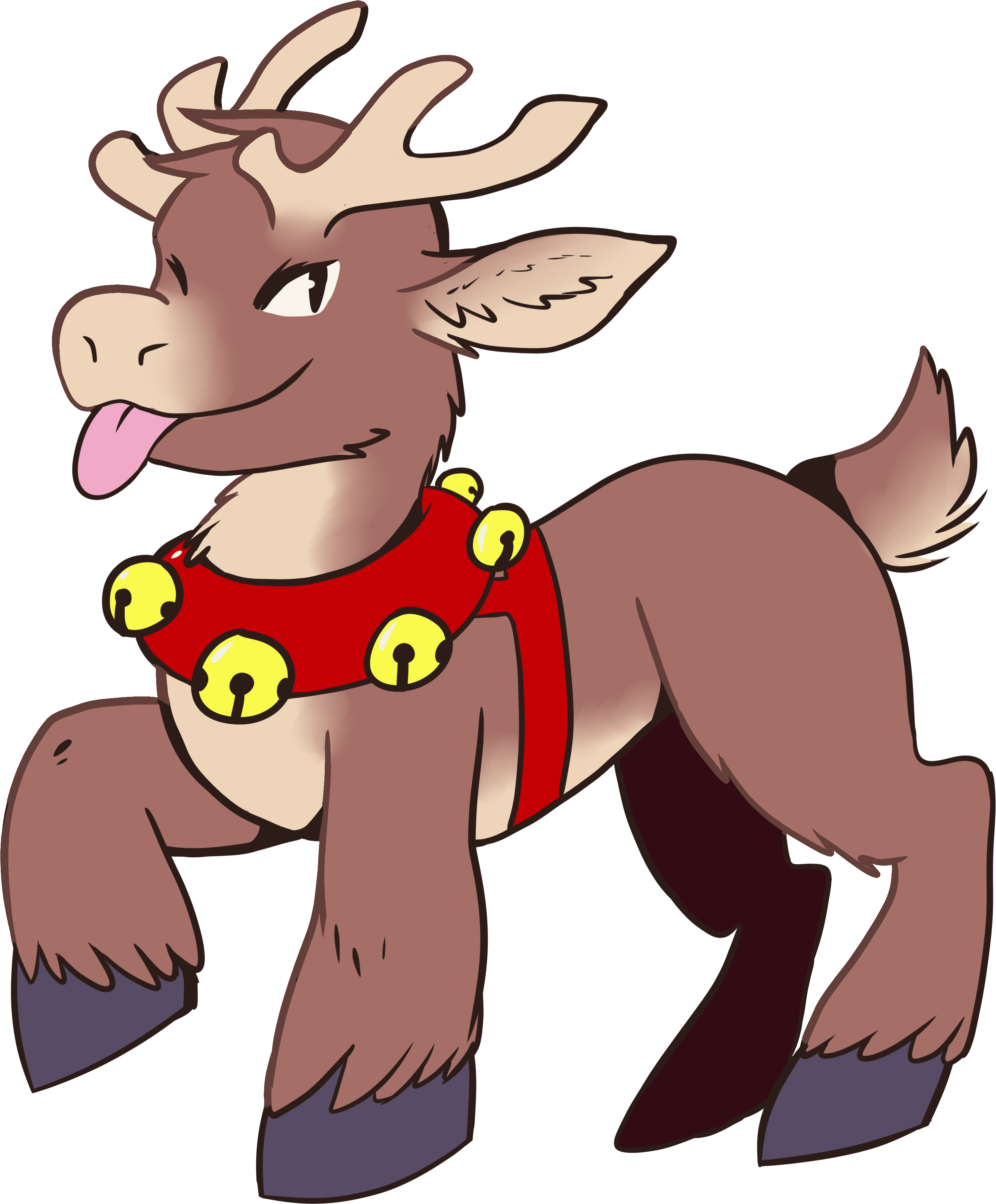 Reindeer Games Sticker For My Patrons This Month - Cartoon (3364x3720)