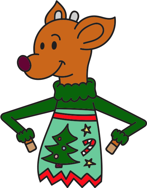 Raymond The Reindeer Stickers Messages Sticker-1 - Cartoon (618x618)