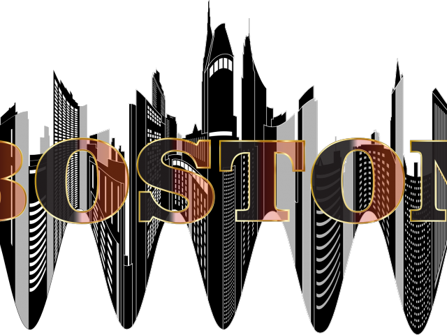 Typography Clipart Boston Skyline - Graphic Design (640x480)
