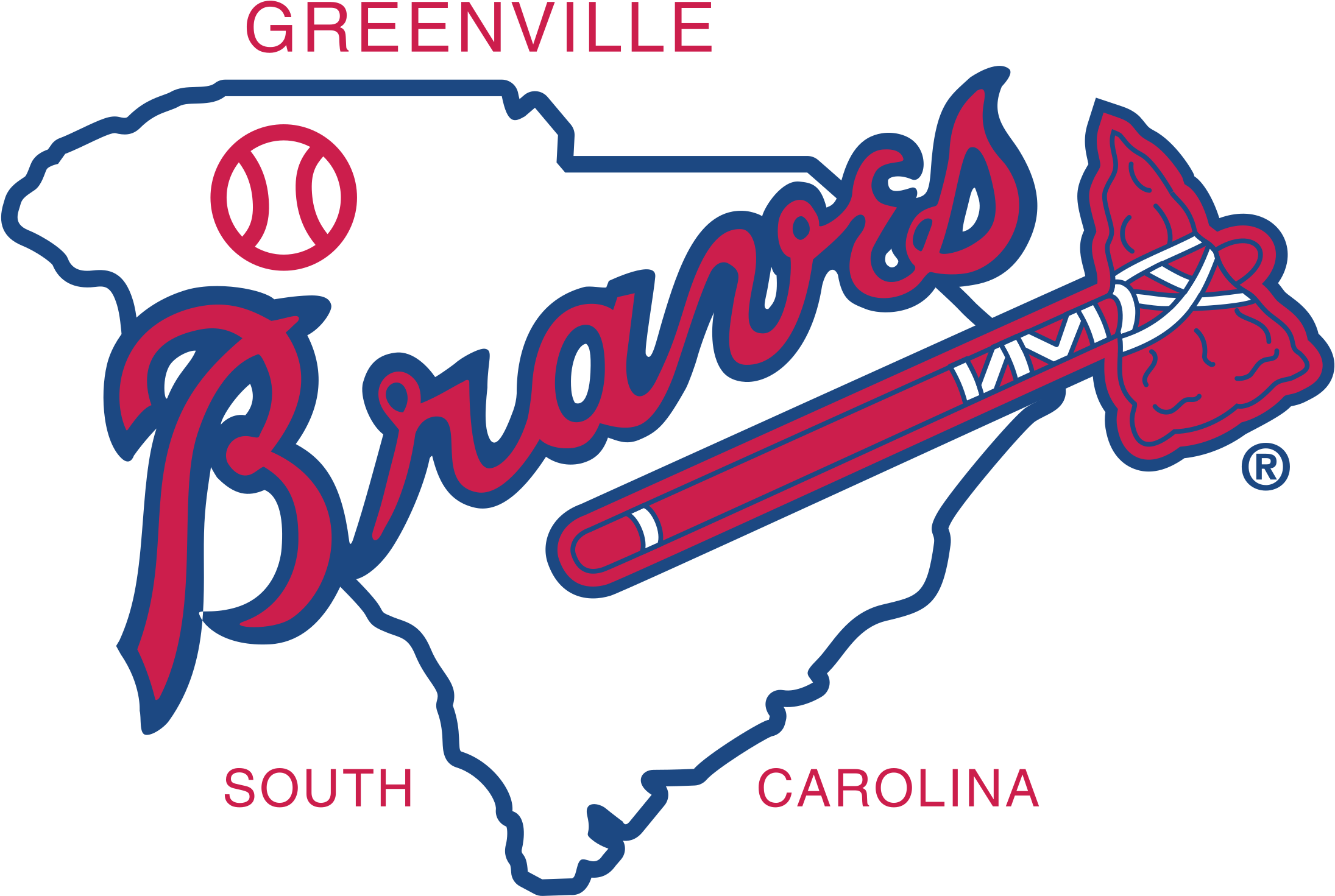 Baseball Clipart Royalty - Greenville Braves (2191x1471)