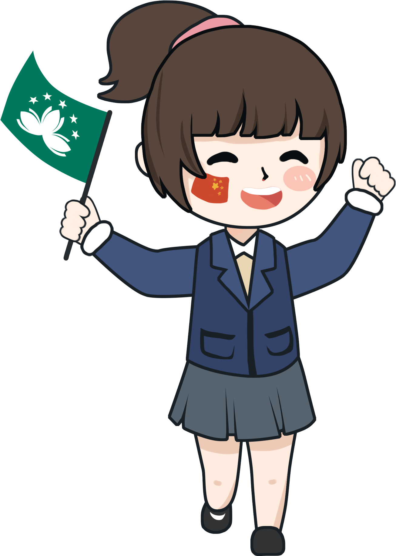 Cartoon Character Girl Little Png And Psd - Cartoon (2000x2000)