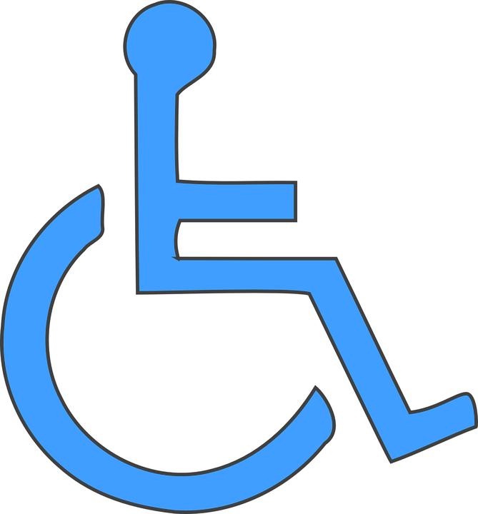 Wheelchair Disability Handicap - Wheelchair Symbol Blue (669x720)