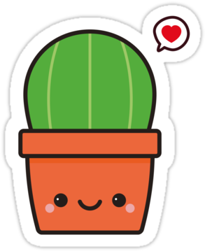 Plants Clipart Cacti - Cute Stickers Of Cactus (375x360)