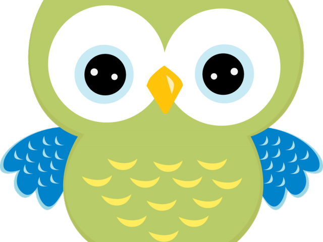 Snowy Owl Clipart Winter - Green Owl Png (640x480)
