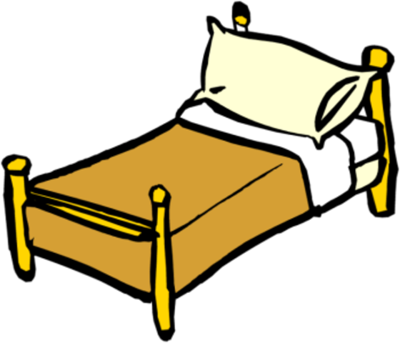 Bed Simple Drawing (560x480)