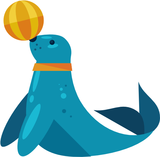 Official Seal Clipart - Animal Seal Vector (512x512)