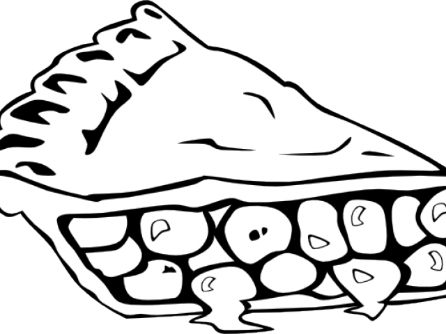 Pie Clipart Drawing - Slice Of Pie Drawing (640x480)