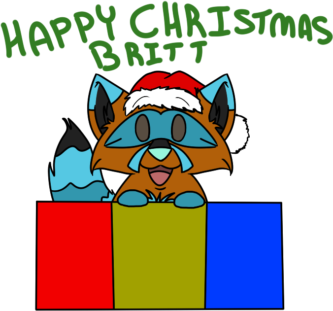 Happy Christmas Britt - Cartoon (700x700)
