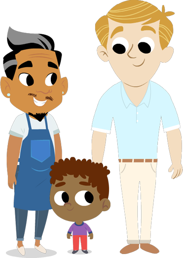 Bayani And Luc Love To Speak French In Front Of Paul - Cartoon (371x523)