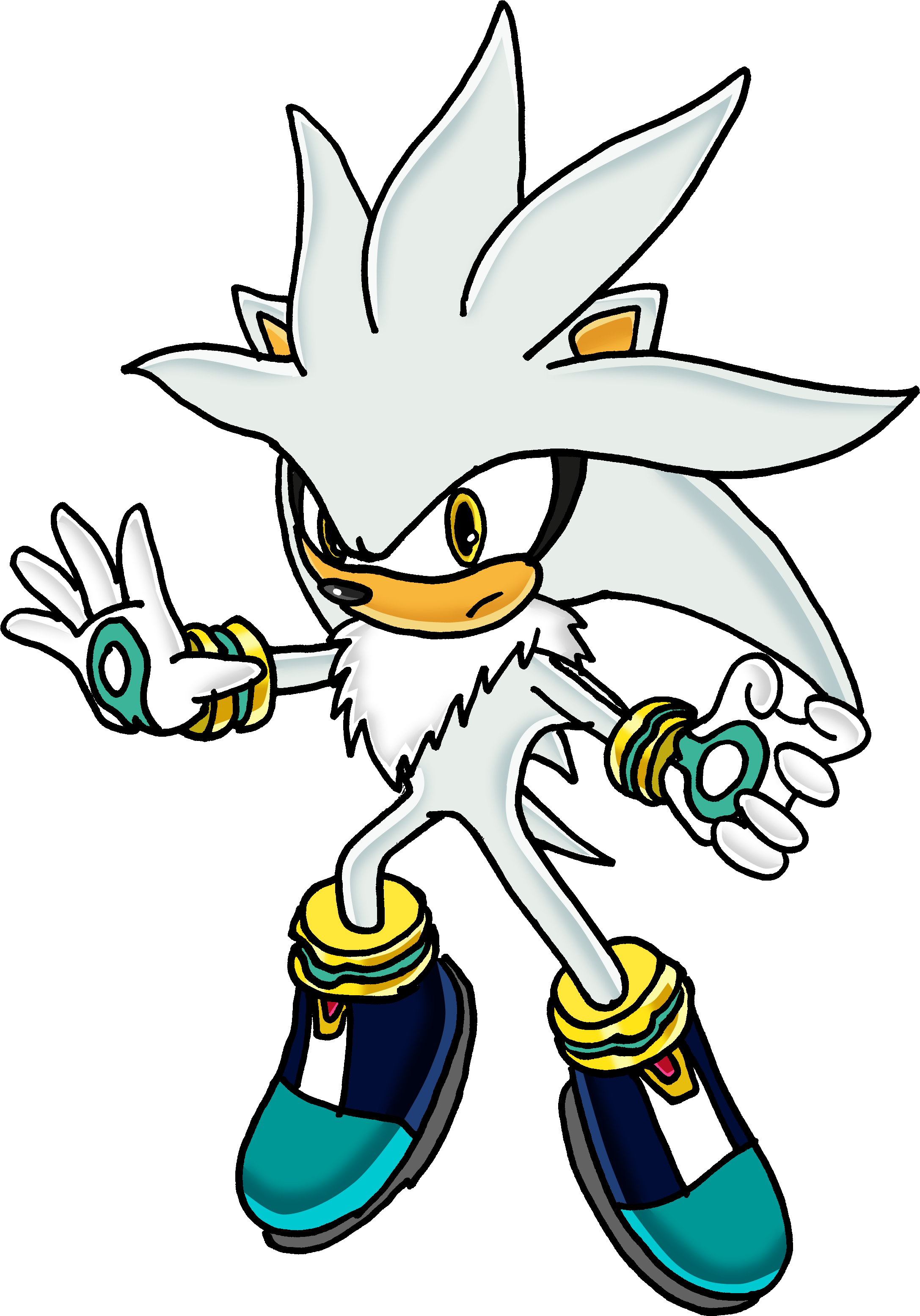 Silver The Hedgehog, Sonic The Hedgehog, Skylanders, - Silver The Hedgehog Png Sonic (2174x3110)