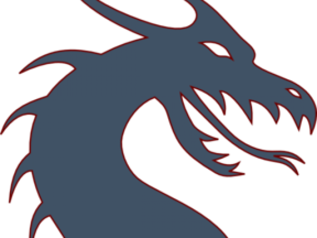Blue Dragon Clipart Clip Art - Dragon Head Silhouette (640x480)