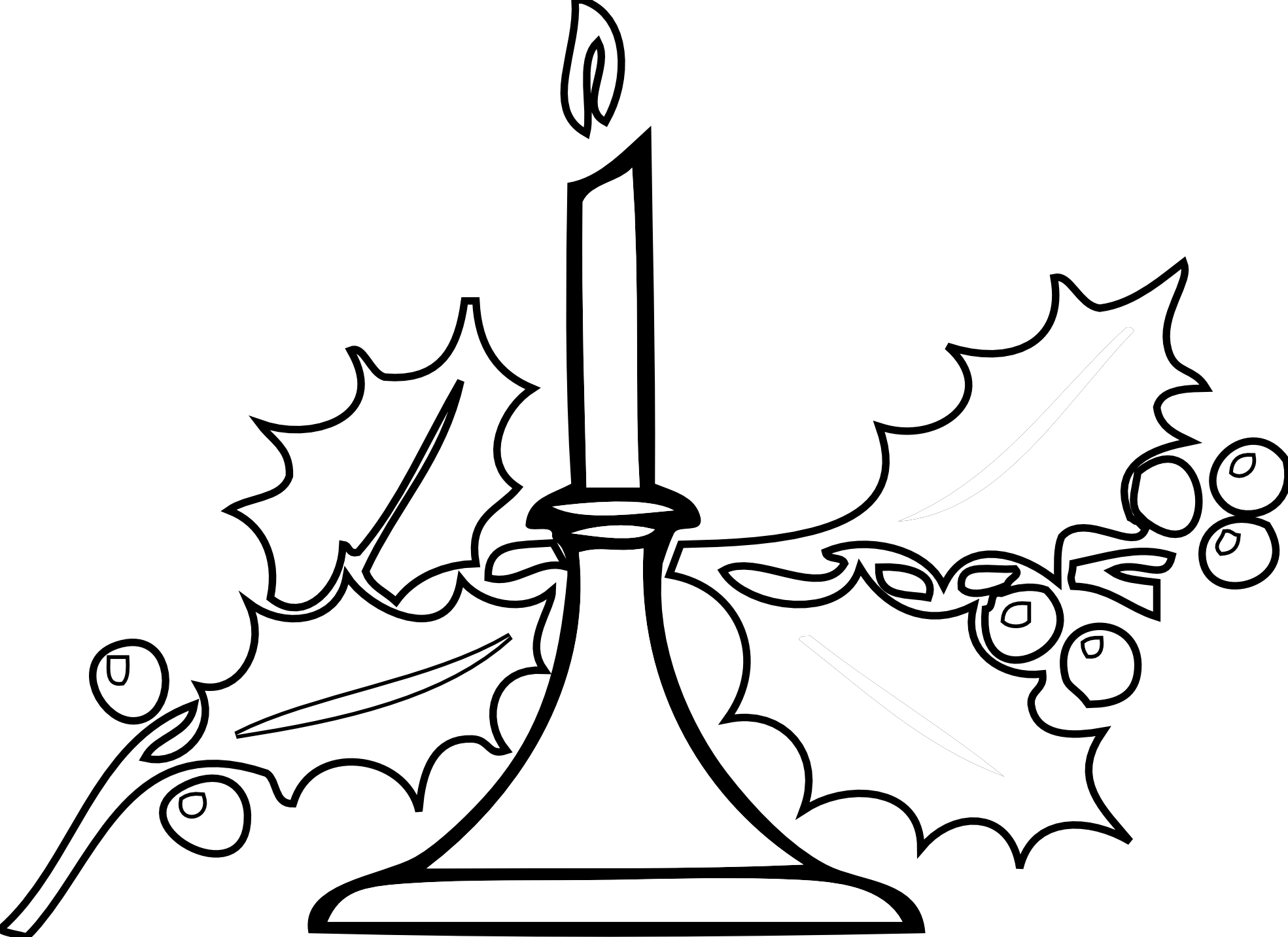 Decorate - Christmas Clipart Black White (1969x1432)