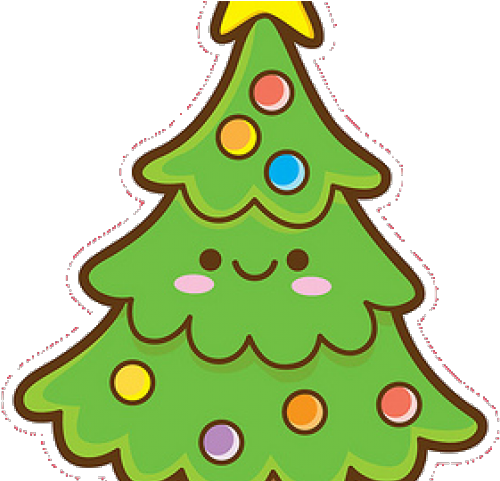 Christmas Ornament Clipart Kawaii - Easy Cute Christmas Tree Drawing (640x480)