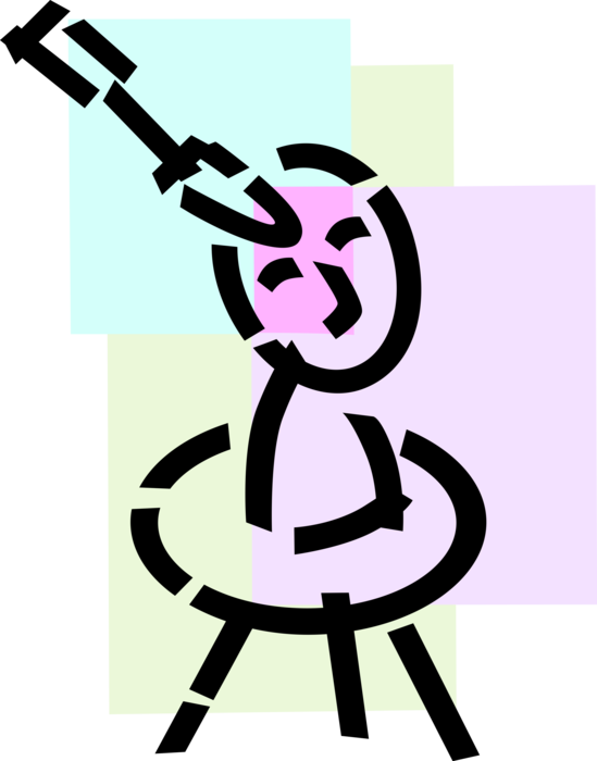 Vector Illustration Of Sculptor Sculpting Stone With - Vector Illustration Of Sculptor Sculpting Stone With (549x700)