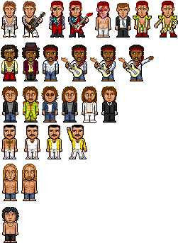 Quelques Minis Rockers - Freddie Mercury Pixel Art (354x360)